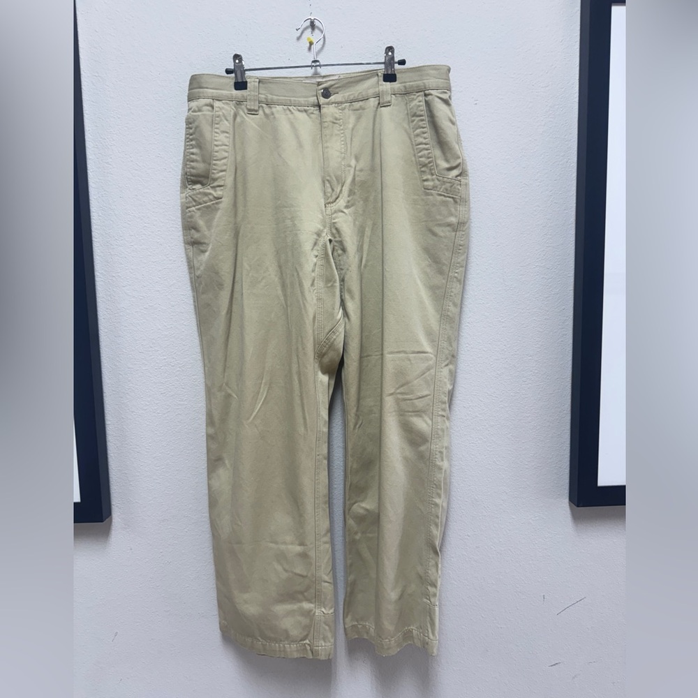 Mountain Khakis Men’s Teton Twill Pants 36×30 Khaki w/ Action Gusset Crotch